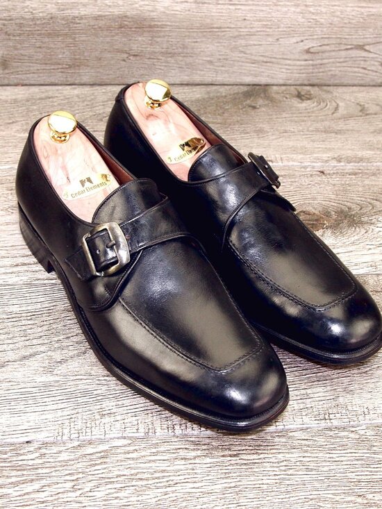 * NOS * $325 Allen Edmonds MILAN Monkstrap 10.5 B Narrow Blk * add $15 new Trees main image 5